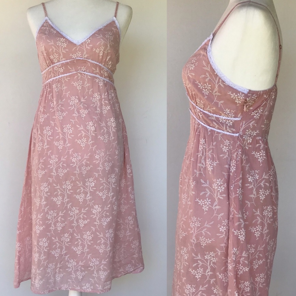 COPY - Piko 1988  Pink Floral Spaghetti  Dress Sz. M